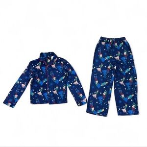 🌲 Disney Phineas and Ferb Boys Fleece Pajamas Set Size 8